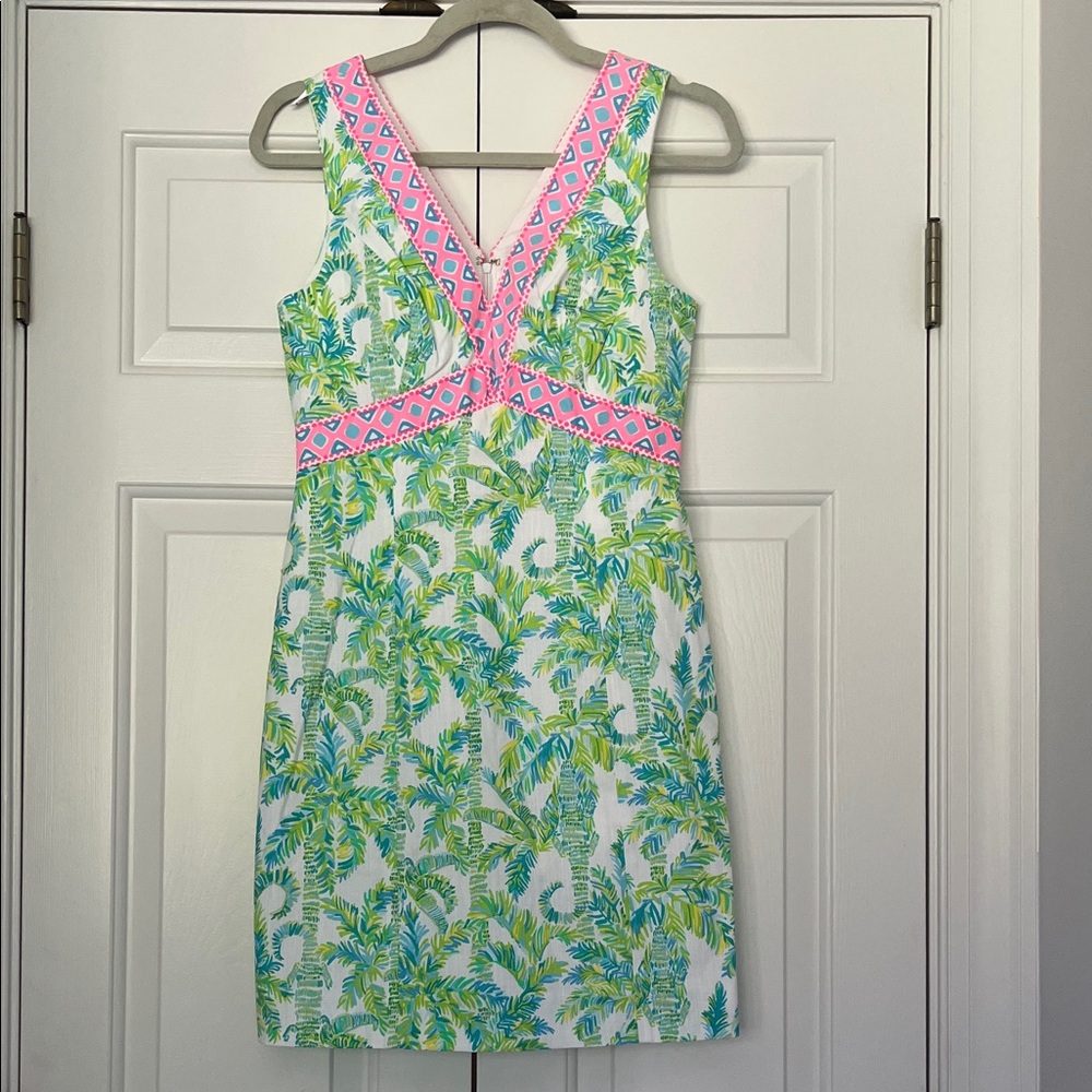 Lilly Pulitzer Pink and Blue Geometric Dress